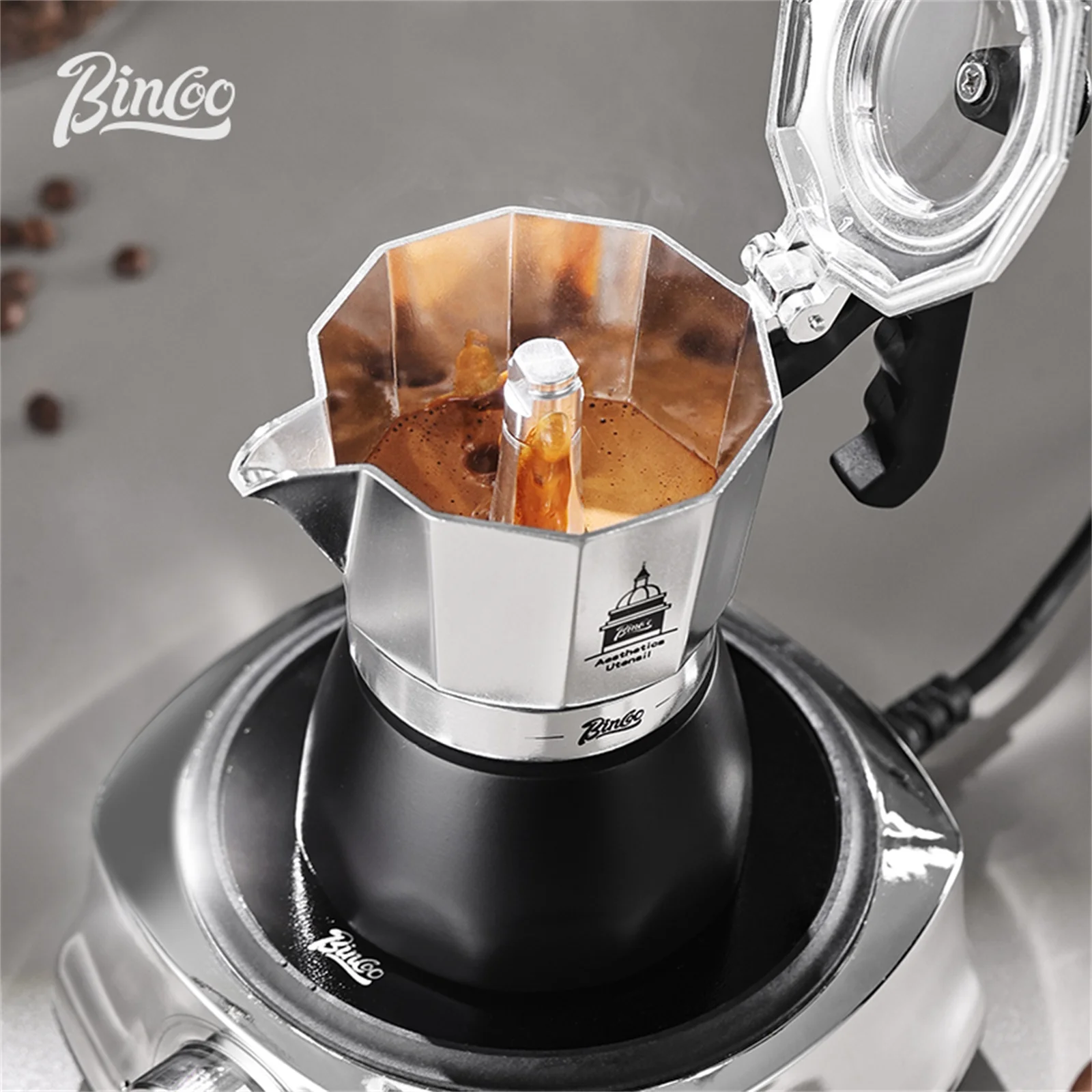 BINCOO Double Valve Moka Pot，E - đánh giá và giá Quality Coffee Equipment