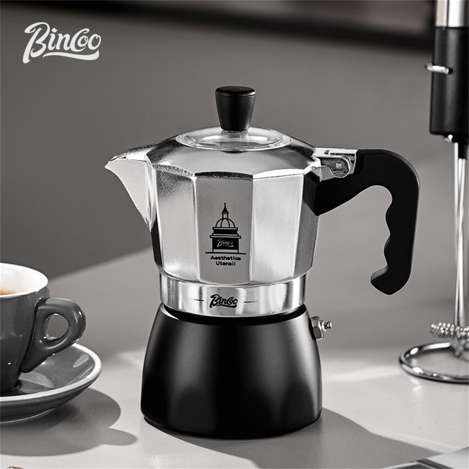 BINCOO Double Valve Moka Pot，E - đánh giá và giá Quality Coffee Equipment