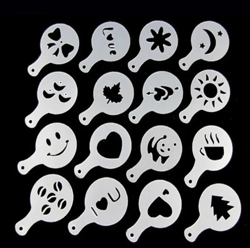 16Pcs/Set Coffee Mold Latte Ca - đánh giá và giá Coffee Shop Equipment