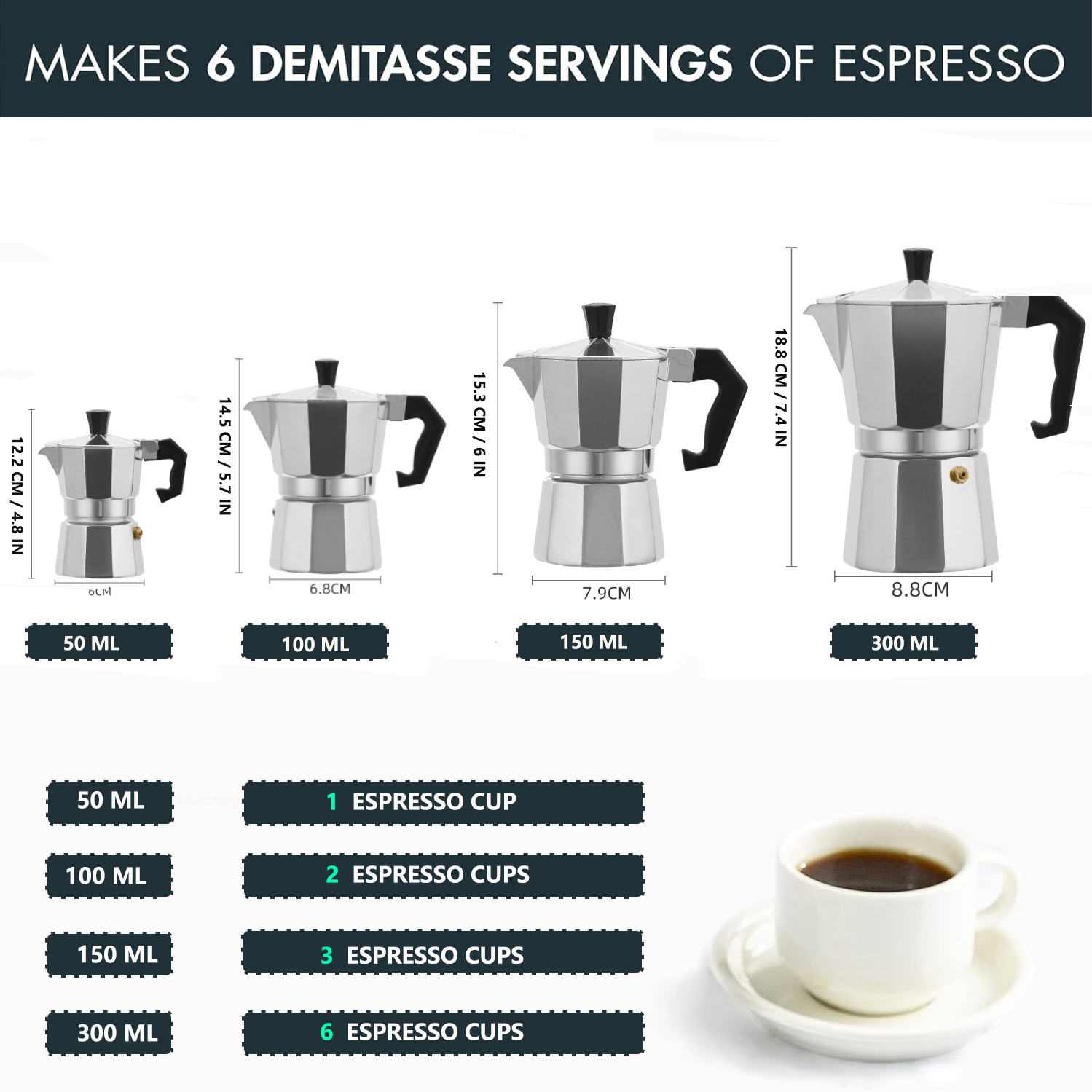 Classic Aluminum Moka Pot 50-3 - đánh giá và giá Quality Coffee Equipment